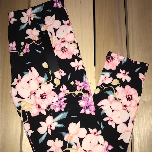 New Mix Pants - Leggings Multi Color Floral One Size Buttery Soft